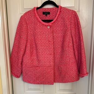 Talbots Barbie Pink Tweed Jacket